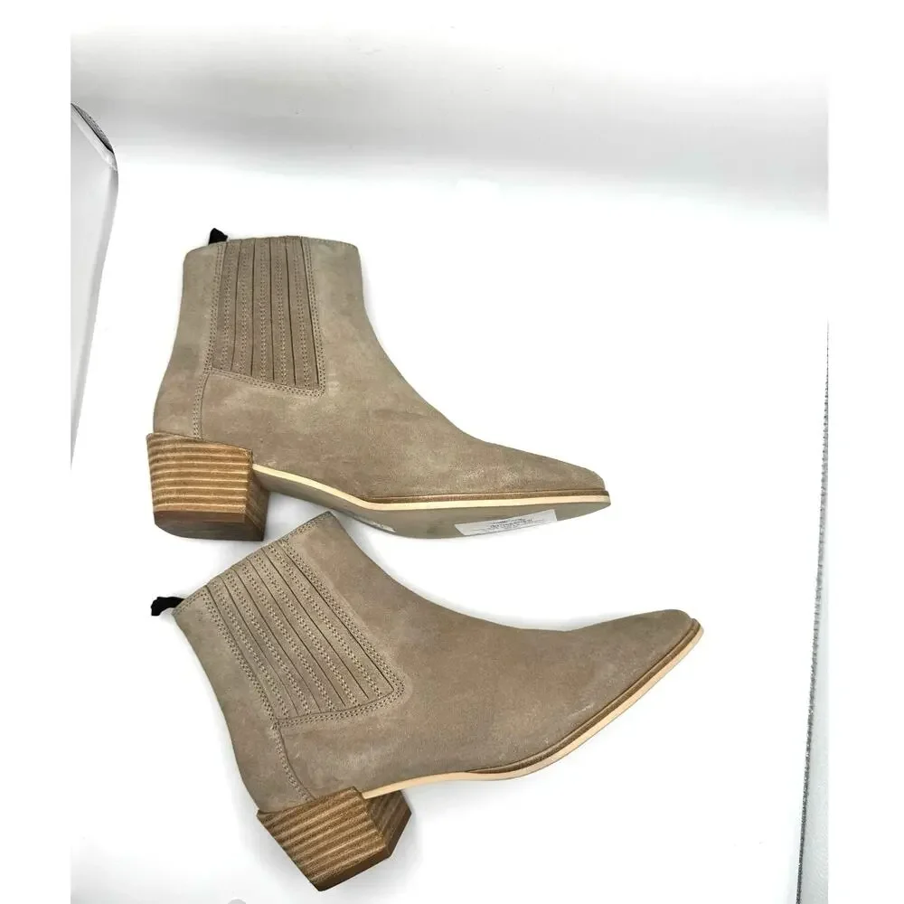 Rag & Bone Rover Macadamia Tan Suede Ankle Booties EU 39.5